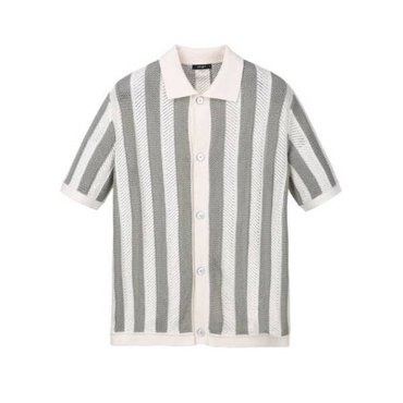 알레그리 라이트 블루《Bold stripe》반팔 가디건(ARSW5B500E1)