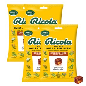 Ricola 리콜라 오리지널 커프 드롭 기침 캔디 45개입 4팩 Original Natural Herb Cough Drops