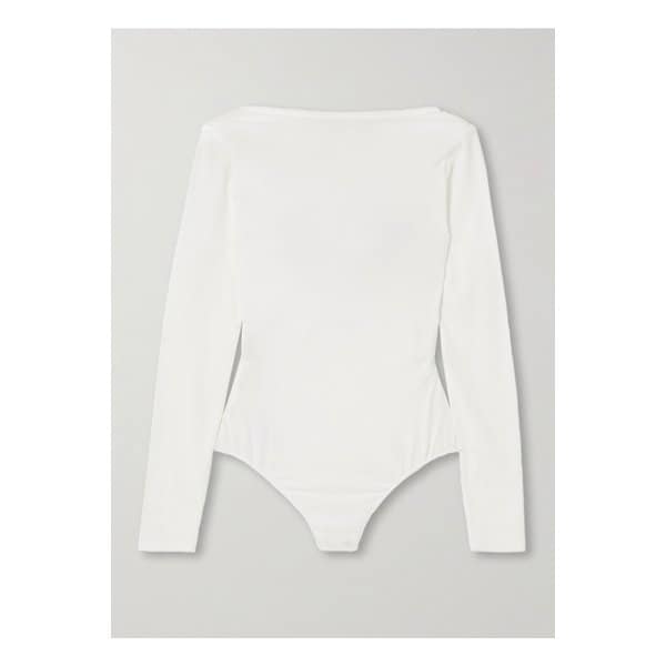 어나더 투모로우 스트레치  코튼 리오셀 혼방 저지 보디스 화이트 1647597355236590