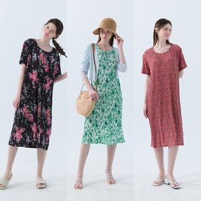 여성 플로럴 플리츠 원피스 3종 (L502-3)