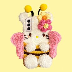 갤럭시 털케이스 s23 s22 s21 플러스 울트라 귀여운 꿀벌 고양이 인형 캐릭터 뽀글이 케이스