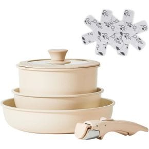 일본 까로떼 후라이팬 Carote Frying Pan Set Induction Compatible Pot 5 Pieces Handle Remova