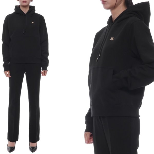 [부산점] 25FW 여성 EKD 자수 후드티셔츠 (8110966 BLACK 25F)