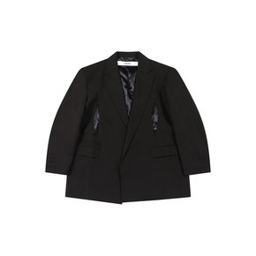 Cut-Out Open Blazer (Black)