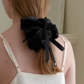 PRH080 Rose Chiffon Ribbon Scrunchie