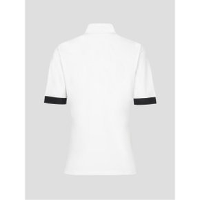 여성 트리코트 반팔 하이넥 티셔츠  화이트 (BJ4542NA11)