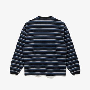 멀티 보더 롱 슬리브 티셔츠 블랙_14939814