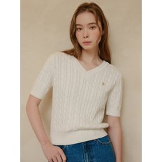 해리 케이블 브이넥 니트 / HARRY CABLE V NECK KNIT_4colors