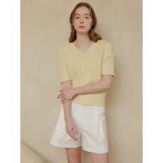 해리 케이블 브이넥 니트 / HARRY CABLE V NECK KNIT_4colors