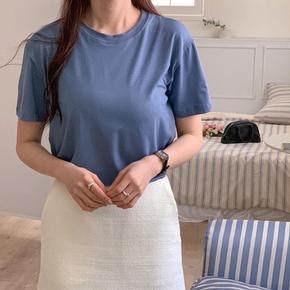 여자 부드러운 소프트핏 컬러웨이 쭉티 티셔츠_2