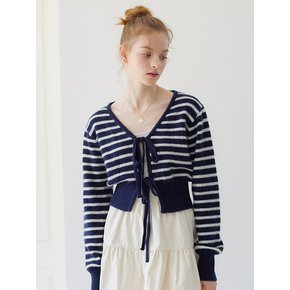 [리퍼브]ROSE RIBBON ALPACA CARDIGAN_NAVY