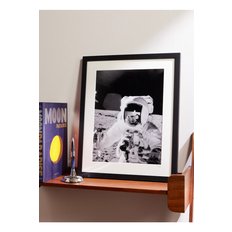 Framed 1969 Alan L. Bean on the Moon Print, 17 x 21