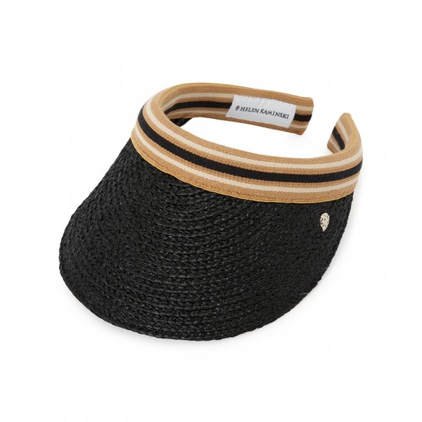 [부산점] 비앙카 10 스트라이프 여성 바이저 HAT52490 CHARCOAL BLACK