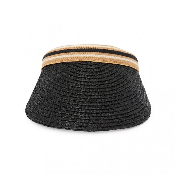 [부산점] 비앙카 10 스트라이프 여성 바이저 HAT52490 CHARCOAL BLACK