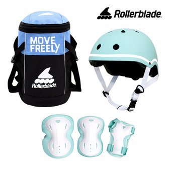 롤러블레이드 인라인 스케이트 자전거 보드 보호장구 블루 롤러블레이드 아동 유아 보호장비 보호대 헬멧 가방