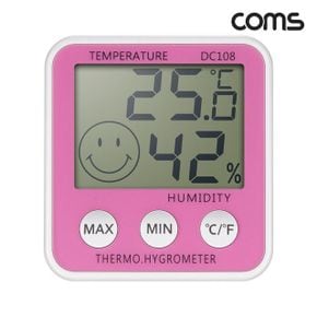 Coms 온습도계 온도계 습도계 실내 온도 습도 측정 털 온도측정기