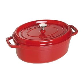 staub 스타우브 피코 코콧 오벌 첼리- 31cm 크다 양손 주물 홀로- 냄비