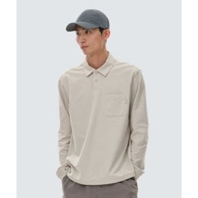 스노우피크 ECCO 에코 퀵드라이 긴팔 폴로 티셔츠 Light Beige (S24SMFPS62)