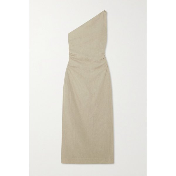 페이스풀 넷 서스테인 조마나 원숄더 주름 리넨 맥시 드레스 뉴트럴 1647597326069318