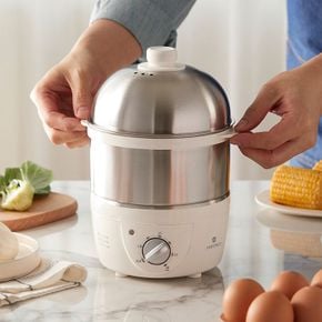 디온리 FULL 스텐 2단 계란찜기 30분 타이머 계란삶는기계 고구마 계란찜 NBE023S..[31723474]