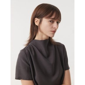 COWL NECK BLOUSE (TAUPE)