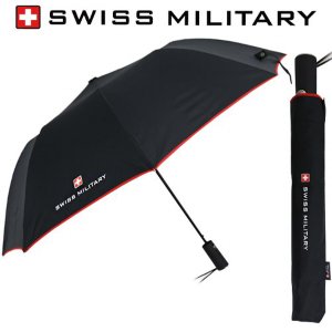 스위스밀리터리 [스위스 밀리터리] 2단 자동 레드 바이어스 우산