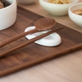 순수무광 링타원종지,수저받침