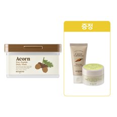 [본사직영/뽑아쓰는 퀵마스크팩]도토리데일리마스크30매+증정(당근폼30ml+레몬딜푸드마스크15ml)