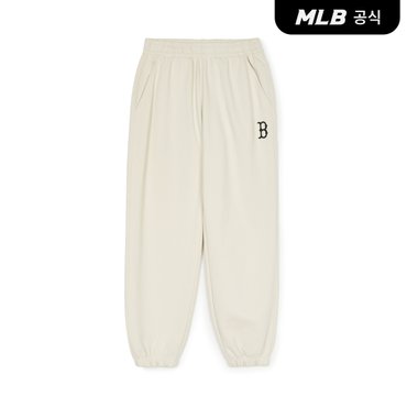 MLB [코리아공식] 베이직 미디움로고 조거팬츠 BOS (D.Cream)