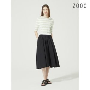 ZOOC 셔링 볼륨 스커트 BK_Z232MSD049