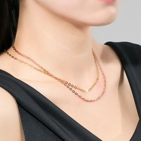 18K 모줄 체인 목걸이 줄 옐로우 골드 2.8mm