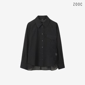 시스루 루즈핏 셔츠 BK_Z262PSC205