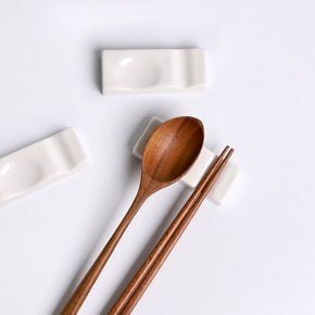 모더니티 화이트 도자기 수저받침 1p