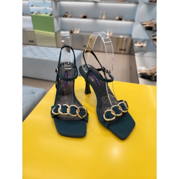 [여주점] 사틴체인 샌들 8CM A22S018[4컬러]