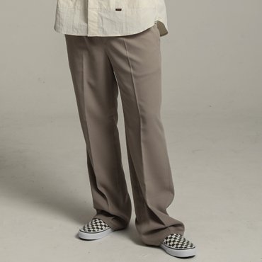 스테이지네임 Long wide slacks BEIGE