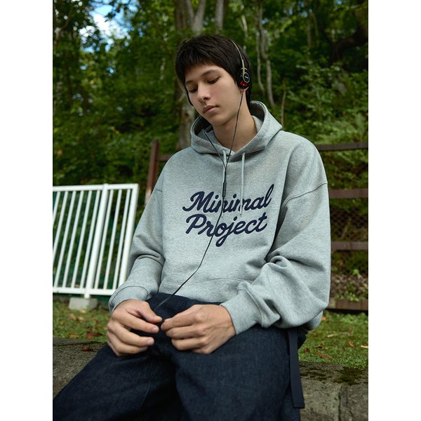 드로잉 체인 스티치 오버핏 후드 티셔츠 MHT127-Z / 3color M