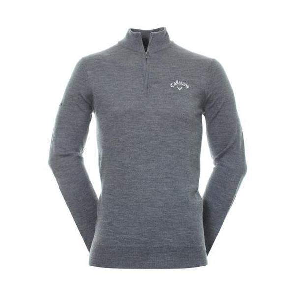 확대된 대표 25FW 캘러웨이 집업 니트 CGGF80M1038 STEEL HEATHER DOM