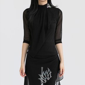 불꽃 폴라 블라우스