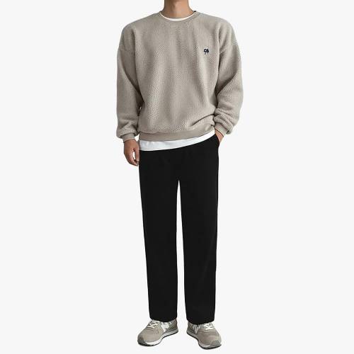 뉴메이드 / 핏 송년회 곰 덤블 양털 맨투맨티셔츠