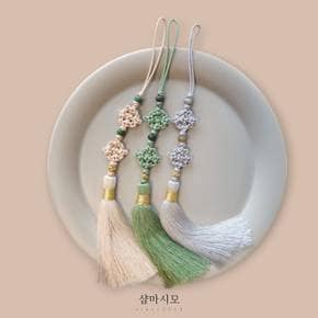 핸드메이드 국화 매듭 노리개 전통 한복소품 고급 태슬 장식