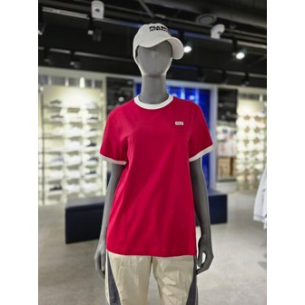 휠라 [파주점] 여성 에센셜 링거 반팔티셔츠(FS2RSG2152F-RED)