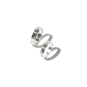 Falling snow couple ring (Sterling silver 925)