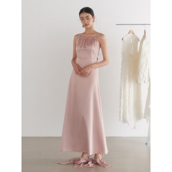 가니송 Bridal Back Ribbon Dress_pink