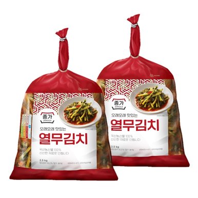 종가집 종가 열무김치 2.5kg x 2개 [5kg]