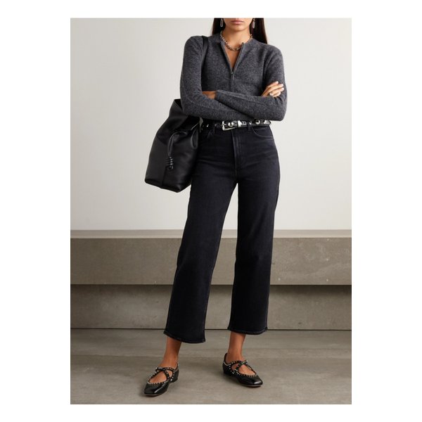 렌 하이라이즈 와이드 진 블랙 1647597346691661