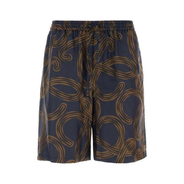 확대된 대표 로에베 숏팬츠 H616Y1AX30 NAVYBROWN PRINTED