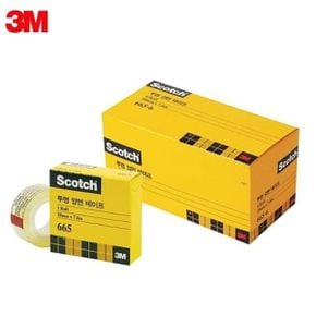 3M 스카치 투명양면테이프 리필 오피스팩 665R-6 18mm