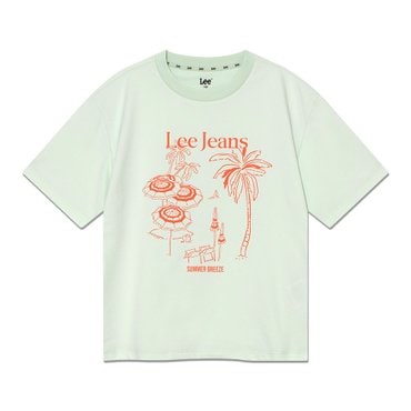 Lee Kids 루즈핏 야자수 그래픽 반팔티 민트 LK2502ST16MI