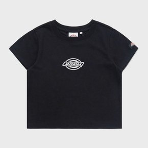 로고 크롭 티셔츠 Black DK23SG005BK0