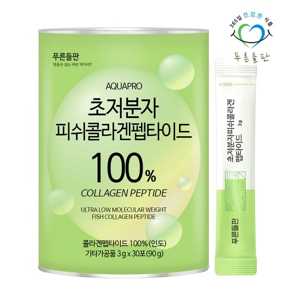 초저분자 피쉬 콜라겐 펩타이드 분말 스틱 100% 3g 30포 1통